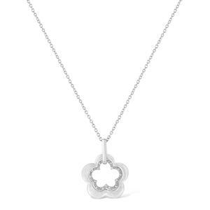 Haus of Brilliance Diamond Double Flower Shape Pendant alternate view