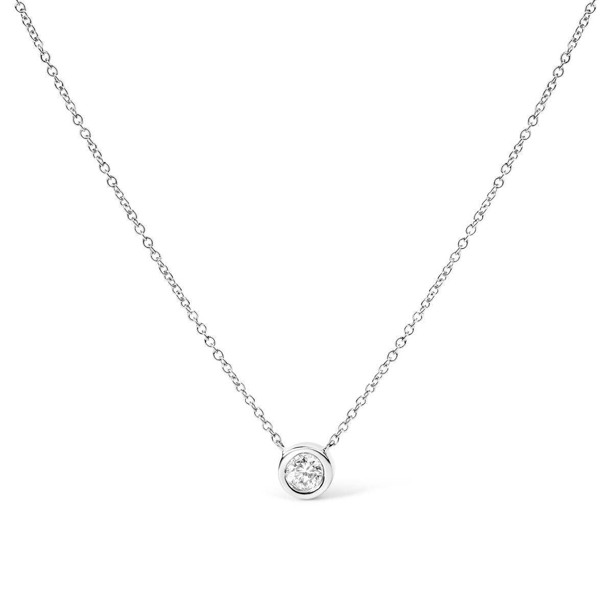 Haus Of Brilliance 10kt. White Gold 1/10ctw. Diamond Pendant