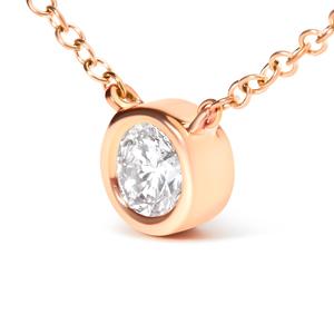Haus of Brilliance 10kt. Rose Gold 1/10ctw. Diamond Pendant alternate view