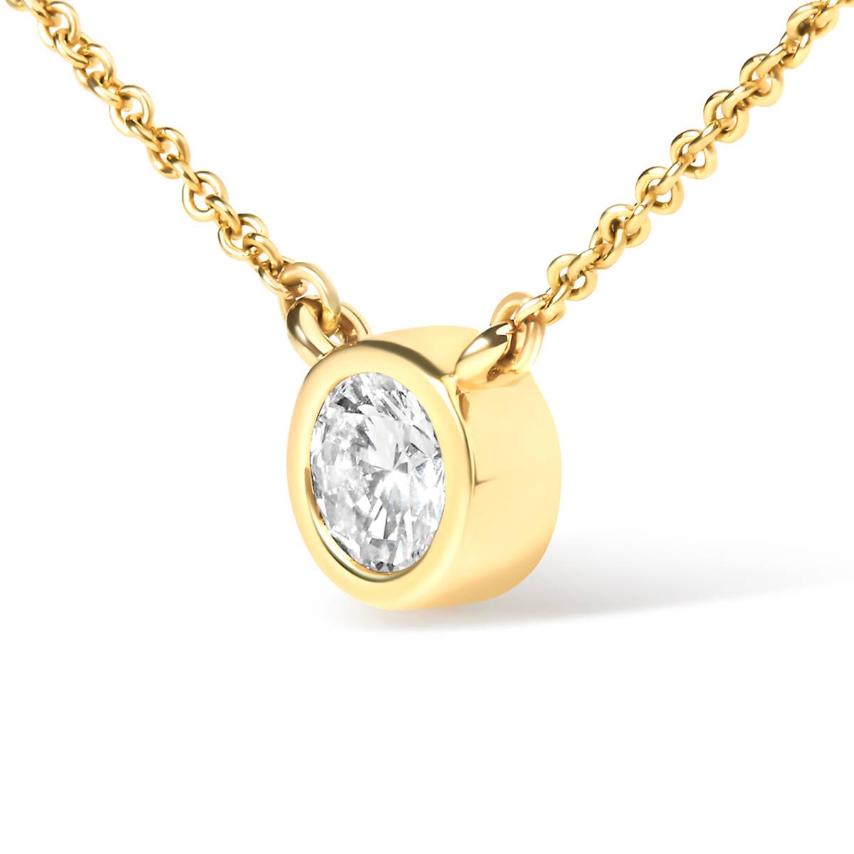 Haus Of Brilliance 10kt. Gold 1/5ctw. Diamond Round Pendant