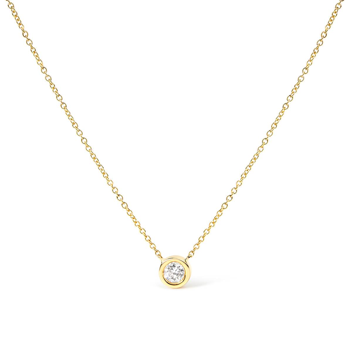 Haus Of Brilliance 10kt. Gold 1/5ctw. Diamond Round Pendant