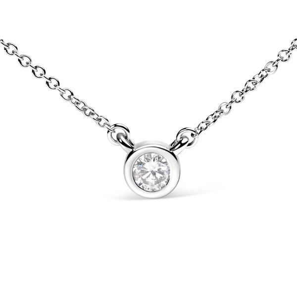 Haus of Brilliance 10kt. White Gold 1/2ctw. Diamond Round Pendant