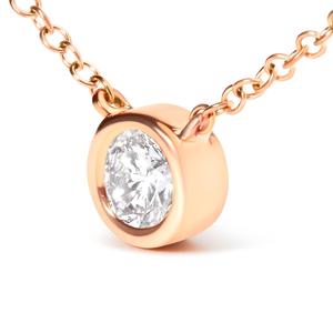 Haus of Brilliance 10kt. Rose Gold 1/2ctw. Diamond Round Pendant alternate view