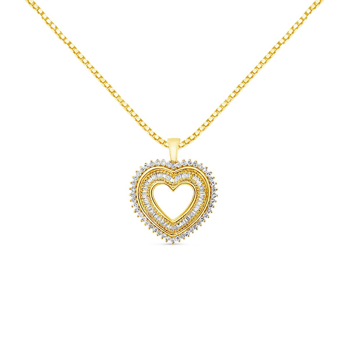 Haus Of Brilliance 14kt. Gold 1.0ctw. Diamond Mini Heart Pendant