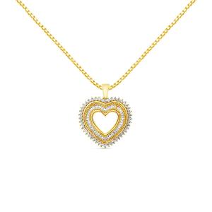 Haus of Brilliance 14kt. Gold 1.0ctw. Diamond Mini Heart Pendant