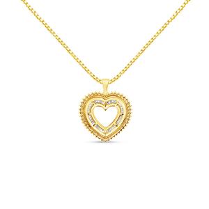 Haus of Brilliance 14kt. Gold 1.0ctw. Diamond Mini Heart Pendant alternate view