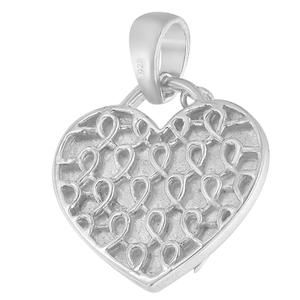 Diamond Classics(tm) 1/10ctw. Diamond Solid Heart Pendant alternate view