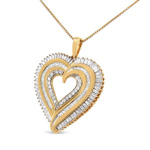 Haus of Brilliance Sterling Silver Diamond Composite Pendant alternate view