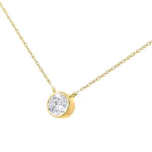 Haus of Brilliance Yellow Gold over Silver Diamond Pendant