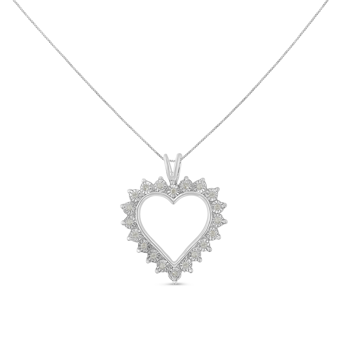 Diamond Classics(tm) 1/10ctw. Diamond Open Heart Pendant