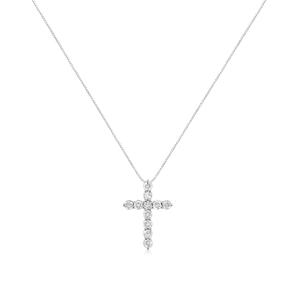 Diamond Classics(tm) 1ctw. Round-Cut Diamond Cross Pendant