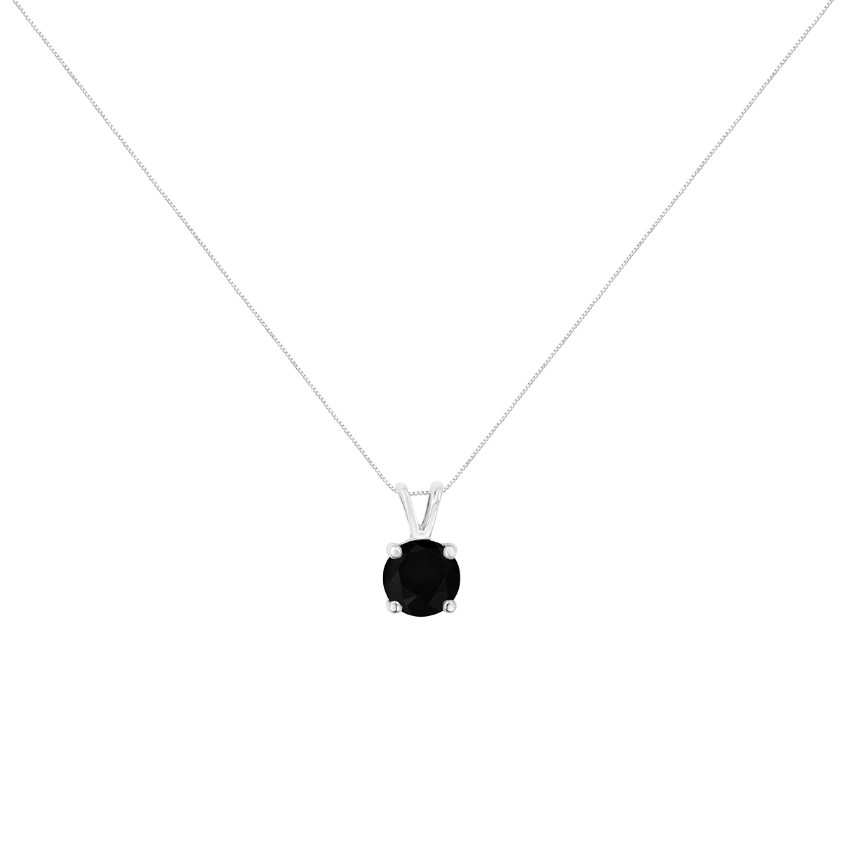 Radiant Rainbow(tm) 2ctw. Black Round-Cut Diamond Pendant