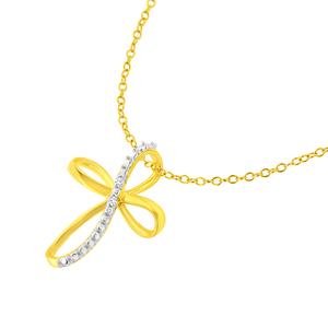 Diamond Classics(tm) 10kt. Yellow Gold Diamond Ribbon Pendant