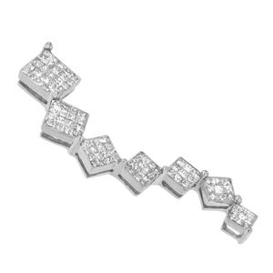 Haus of Brilliance 10kt. White Gold 1.0ctw. Diamond Curve Pendant alternate view