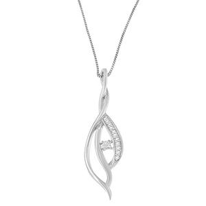 Espira 10kt. 1/10ctw. Round Diamond Pendant Necklace alternate view