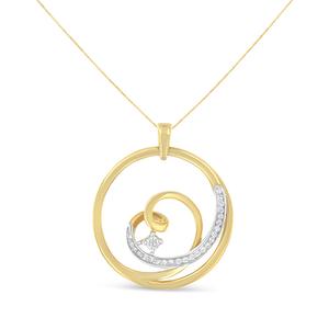 Espira 10kt. Yellow Gold 1/6ctw. Round Diamond Necklace alternate view
