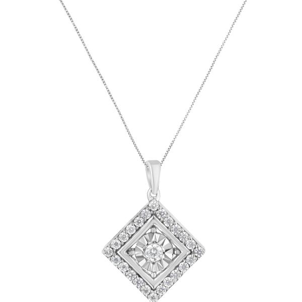 Diamond Classics(tm) 10kt. 1/2ctw. Diamond Square Pendant alternate view