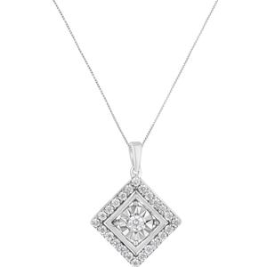 Diamond Classics(tm) 10kt. 1/2ctw. Diamond Square Pendant alternate view