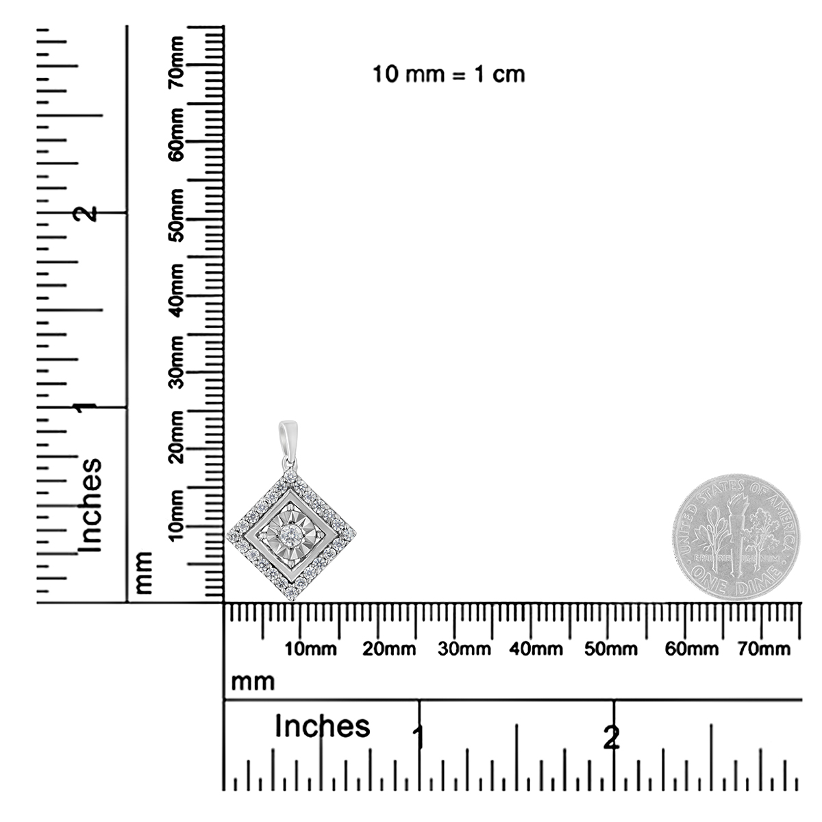 Diamond Classics(tm) 10kt. 1/2ctw. Diamond Square Pendant