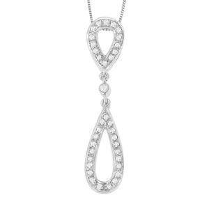 Diamond Classics(tm) Diamond Double Tear Drop Necklace
