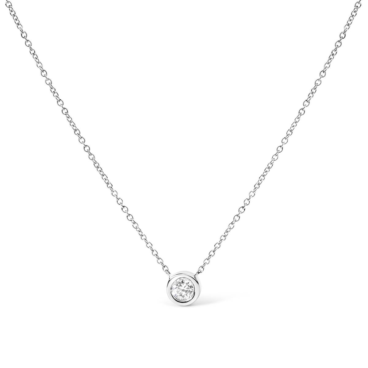 Haus Of Brilliance White Gold Lab Grown Diamond Solitaire Pendant