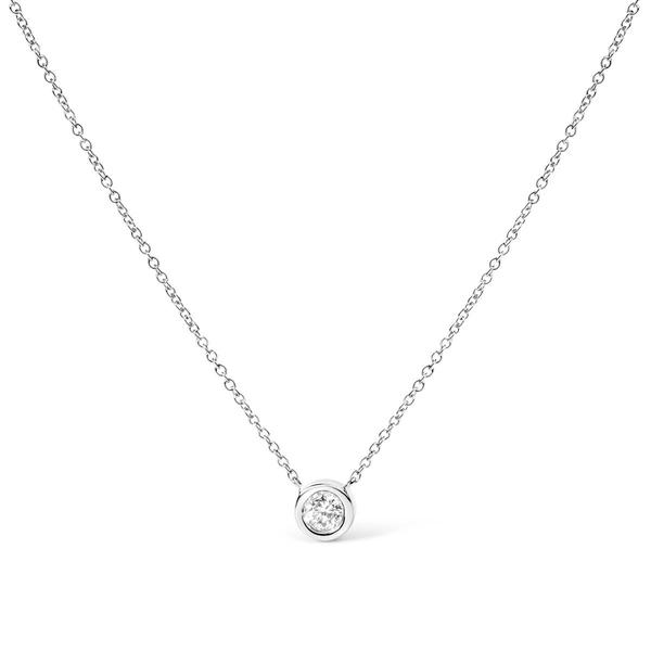 Haus of Brilliance White Gold Lab Grown Diamond Solitaire Pendant alternate view