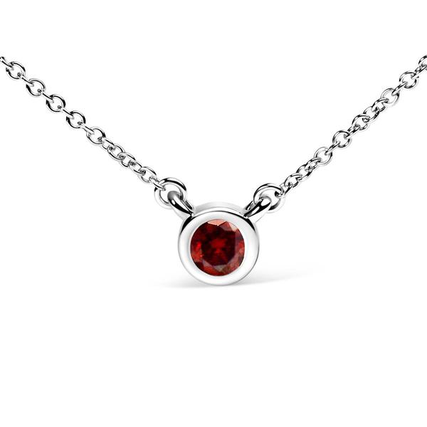 Haus of Brilliance 1/2ctw. Red Lab Grown Diamond Pendant Necklace