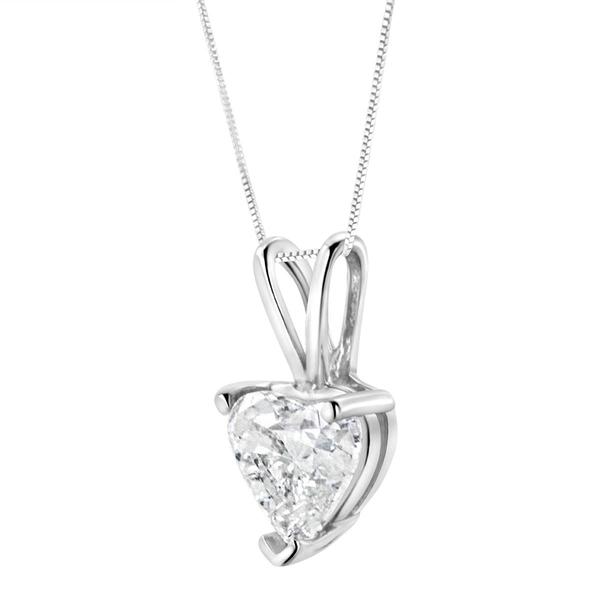 Haus of Brilliance 1/2ctw. Lab Grown Diamond Heart Pendant alternate view