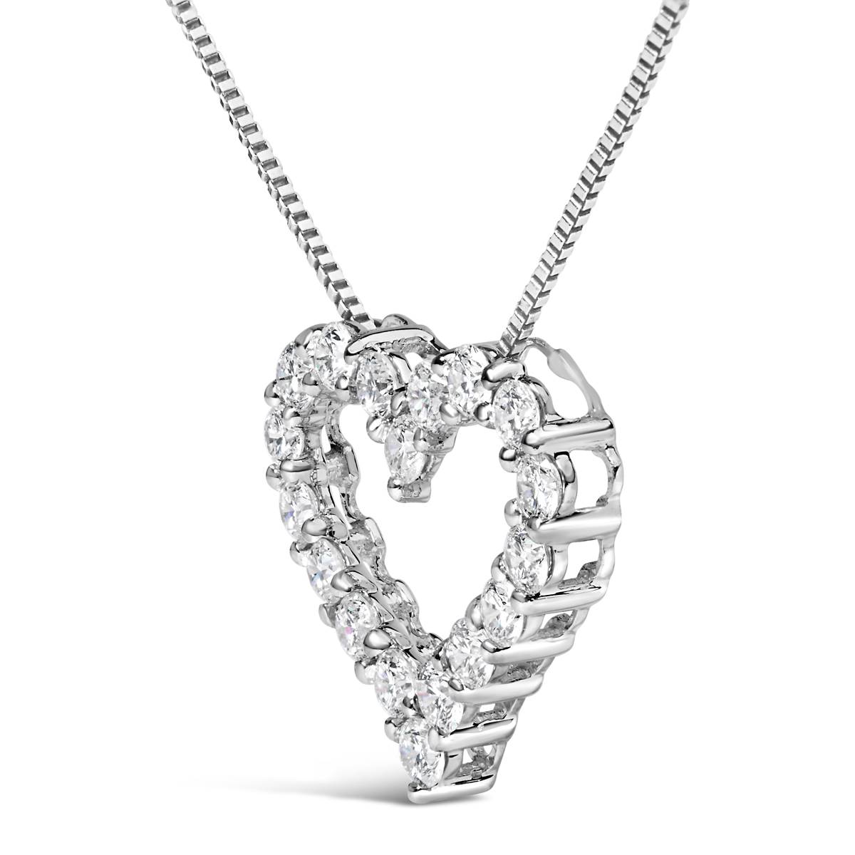 Haus Of Brilliance 1ctw. Lab Grown Diamond Heart Pendant