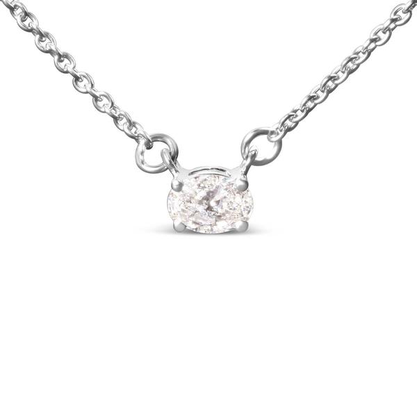 Haus of Brilliance 1/4ctw. Lab Grown Diamond East West Pendant