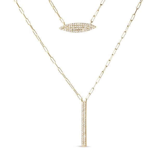 Haus of Brilliance 14kt. Gold 3/8ctw. Diamond Link Pendant