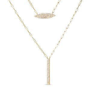 Haus of Brilliance 14kt. Gold 3/8ctw. Diamond Link Pendant