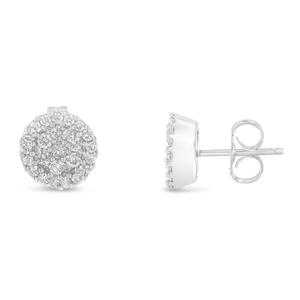 Diamond Classics(tm) 1/2ctw. Diamond Floral Cluster Stud Earrings alternate view