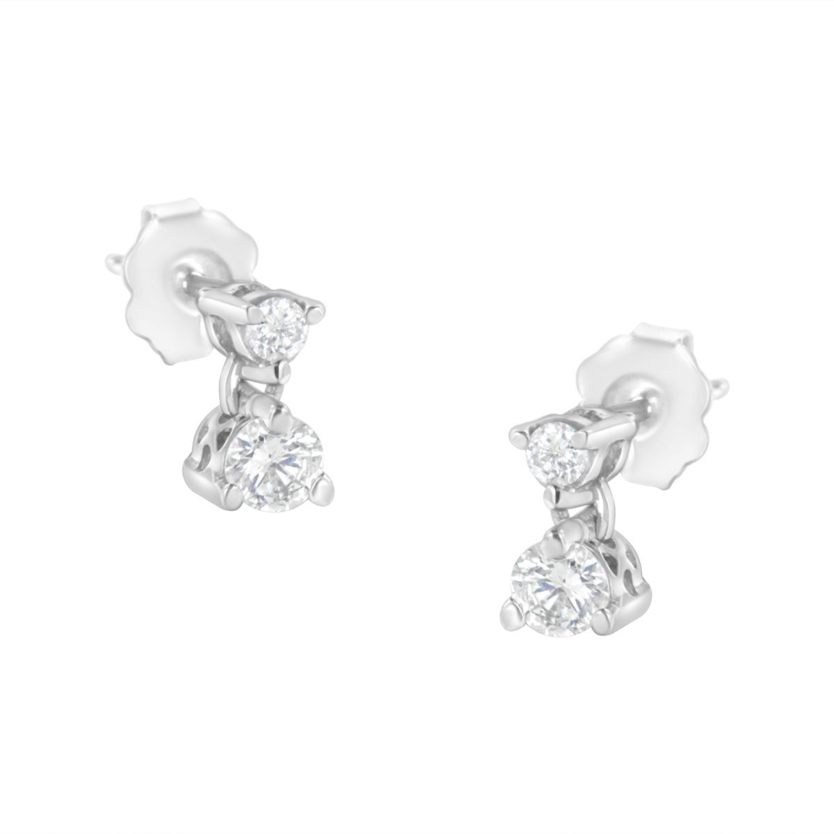 Diamond Classics(tm) 1/2ctw. Double Diamond Stud Earrings