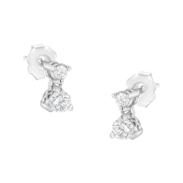 Diamond Classics(tm) 1/2ctw. Double Diamond Stud Earrings