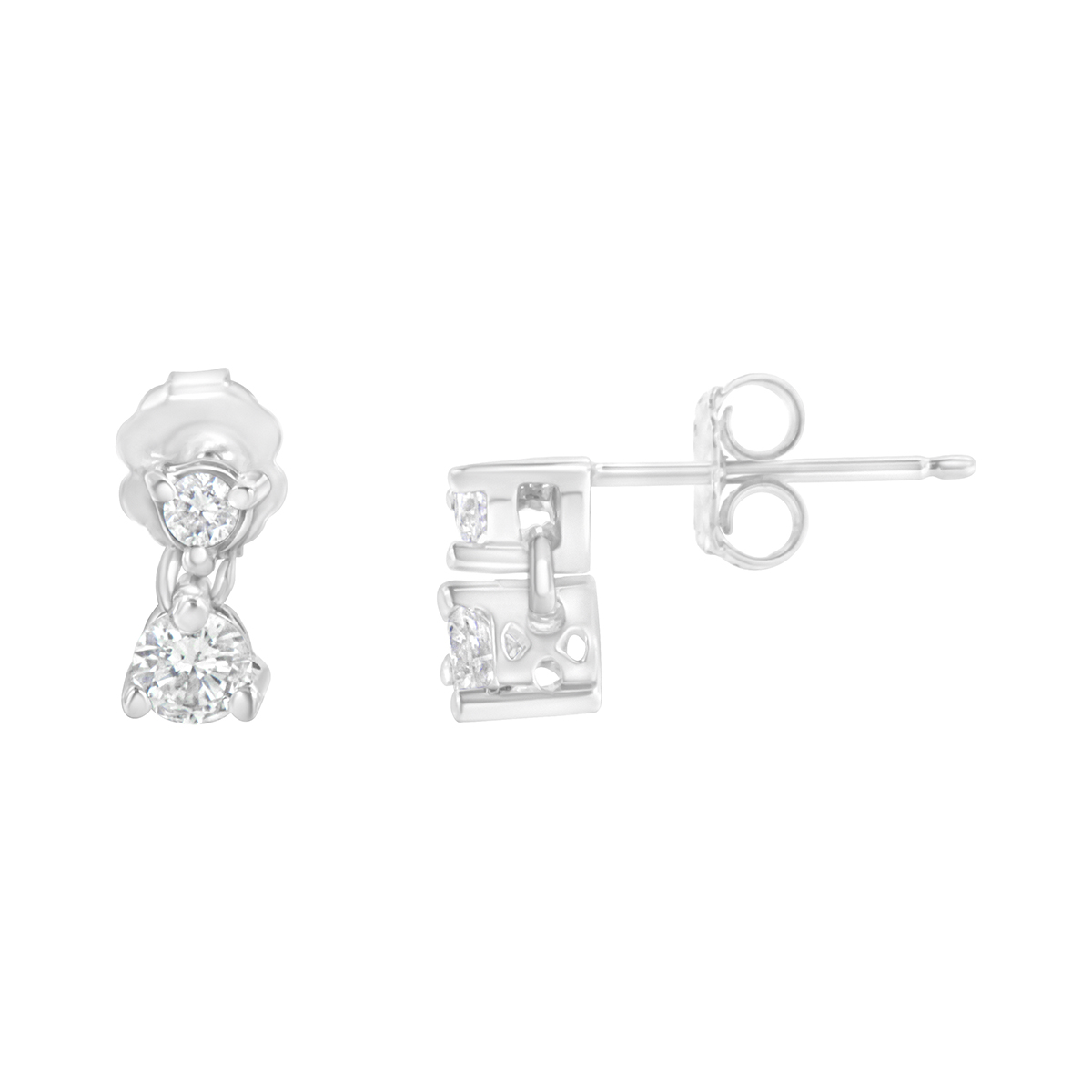 Diamond Classics(tm) 1/2ctw. Double Diamond Stud Earrings