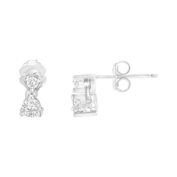 Diamond Classics(tm) 1/2ctw. Double Diamond Stud Earrings alternate view