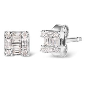 Haus of Brilliance 10kt. White Gold 1/7ctw. Diamond Stud Earrings