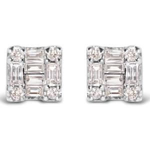 Haus of Brilliance 10kt. White Gold 1/7ctw. Diamond Stud Earrings alternate view