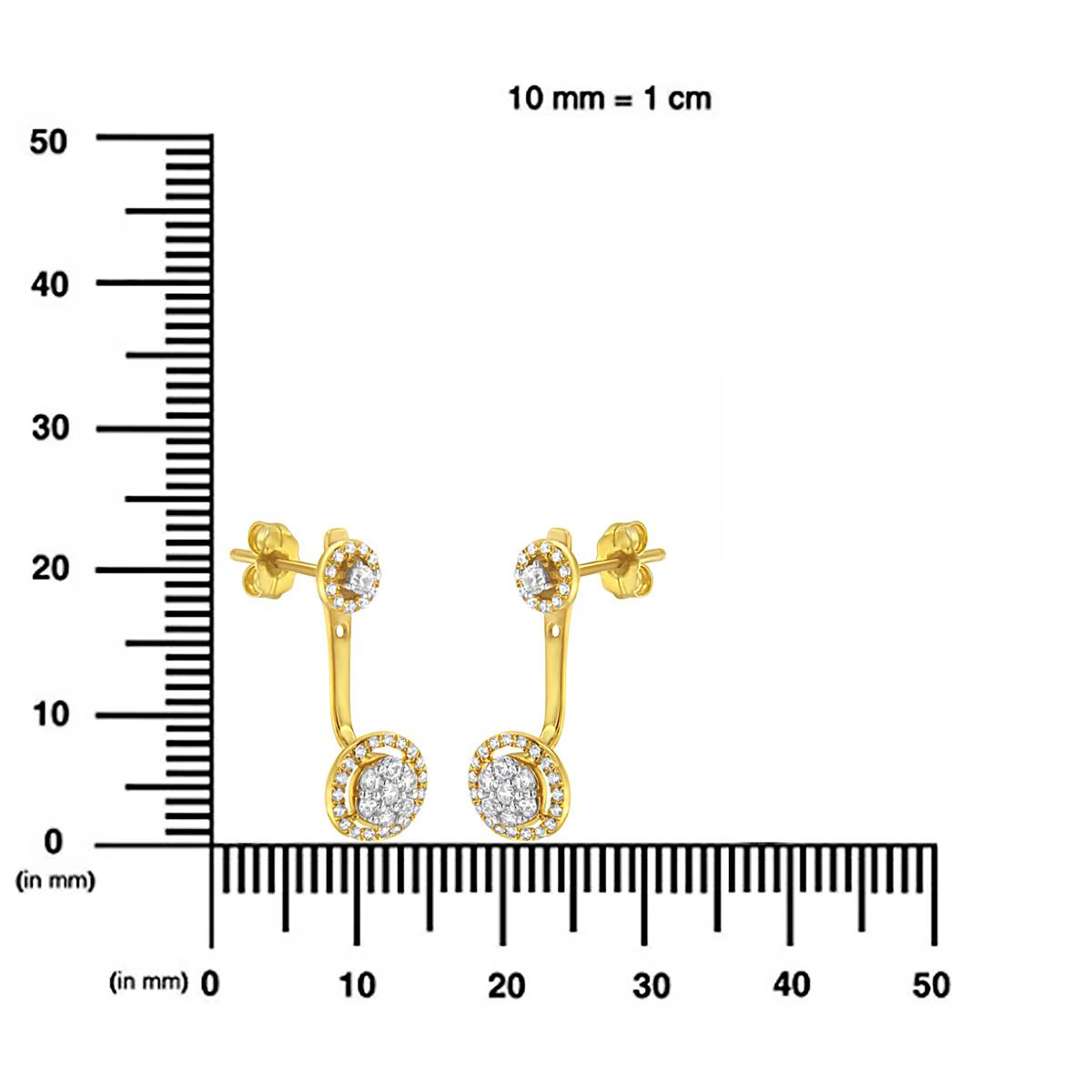 Haus Of Brilliance 14kt. Gold Plated Diamond Dangle Earrings