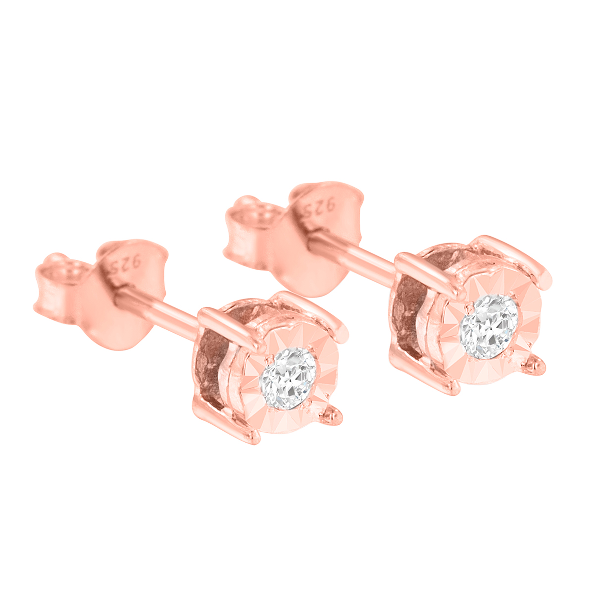 Diamond Classics(tm) 10kt. Rose Gold 1/10ctw. Stud Earrings