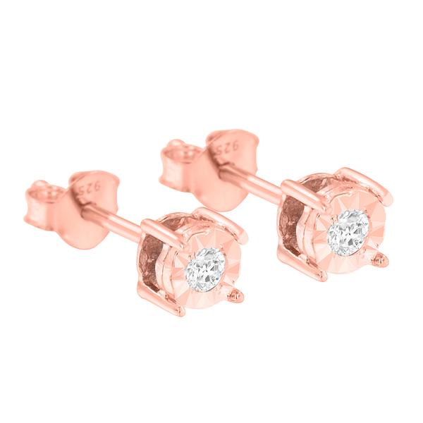 Diamond Classics(tm) 10kt. Rose Gold 1/10ctw. Stud Earrings alternate view