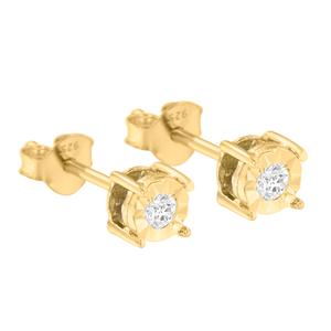 Diamond Classics(tm) 10kt. Yellow Gold 1/10ctw. Stud Earrings alternate view