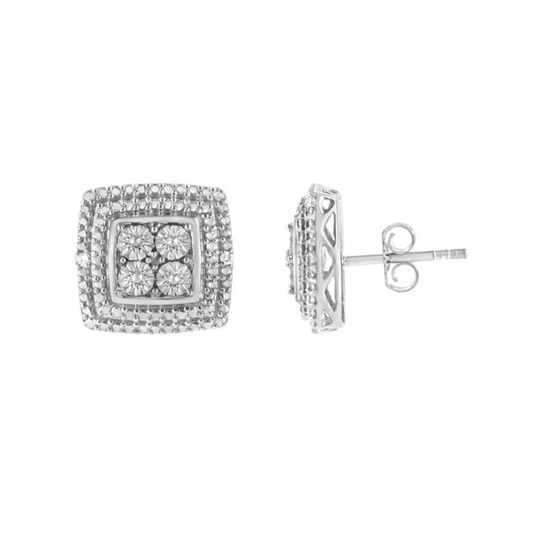 Diamond Classics(tm) Sterling Silver Diamond Stud Earrings