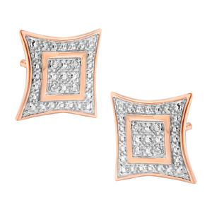 Diamond Classics(tm) 14kt. Rose Gold Four Pointed Earrings