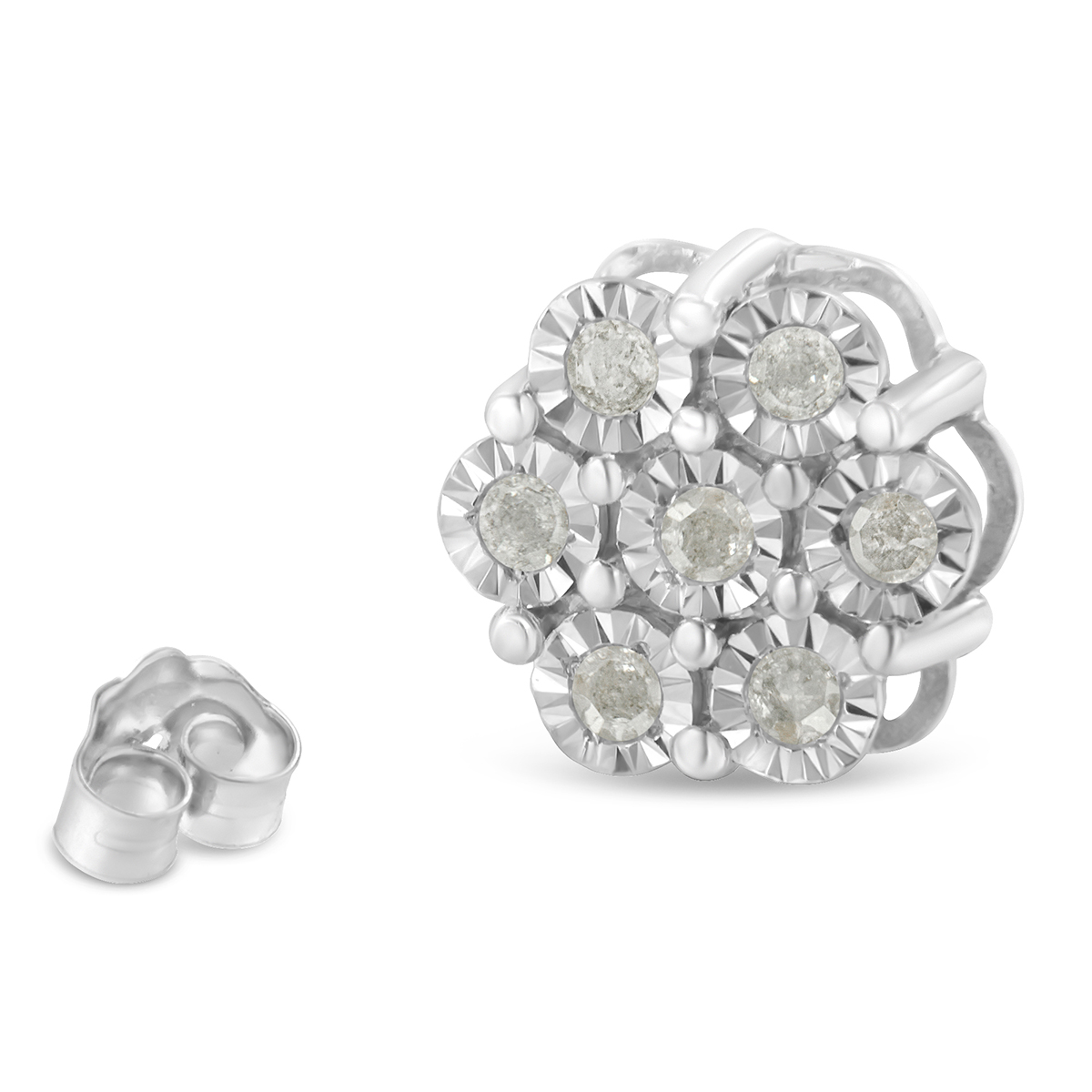 Diamond Classics(tm) 1/2ctw. Rose-Cut Diamond Floral Earrings