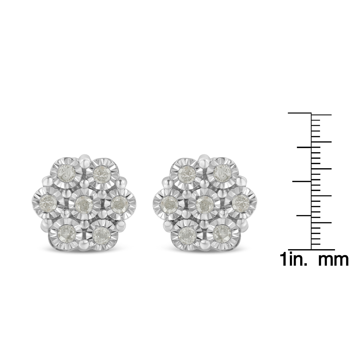 Diamond Classics(tm) 1/2ctw. Rose-Cut Diamond Floral Earrings