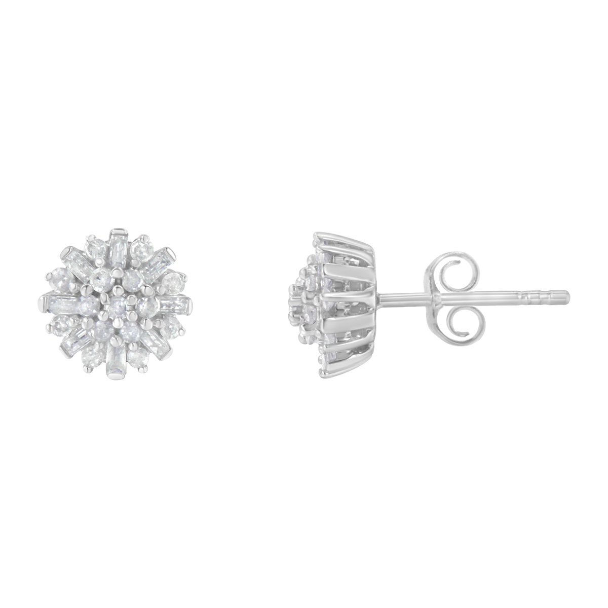 Diamond Classics(tm) 1/2ctw. Diamond Sunburst Stud Earrings