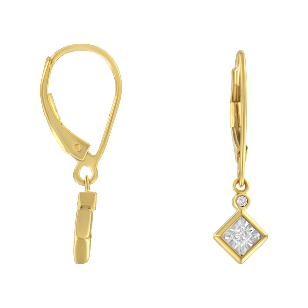 Diamond Classics(tm) Yellow Gold 1/3ctw. Dangle Earrings