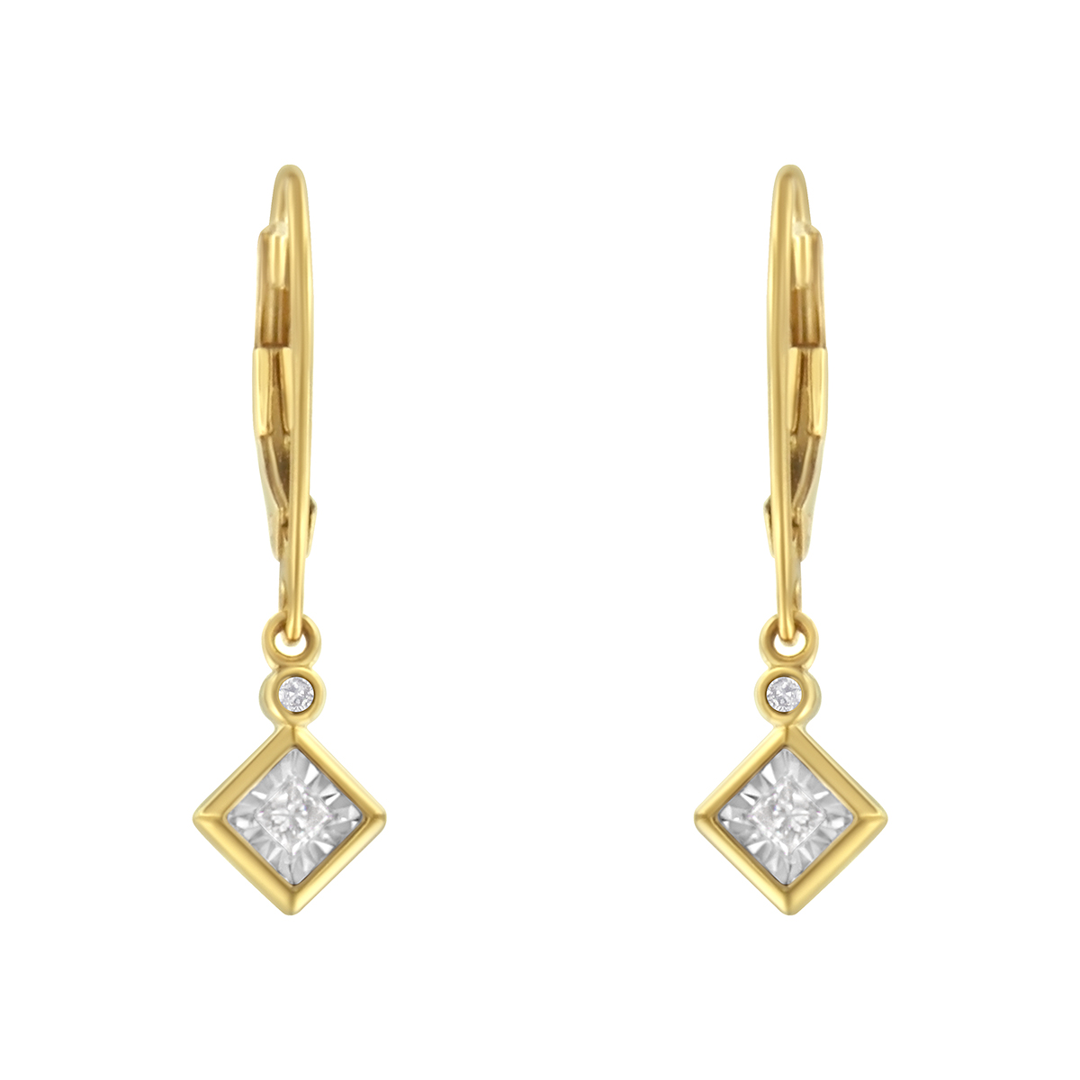 Diamond Classics(tm) Yellow Gold 1/3ctw. Dangle Earrings